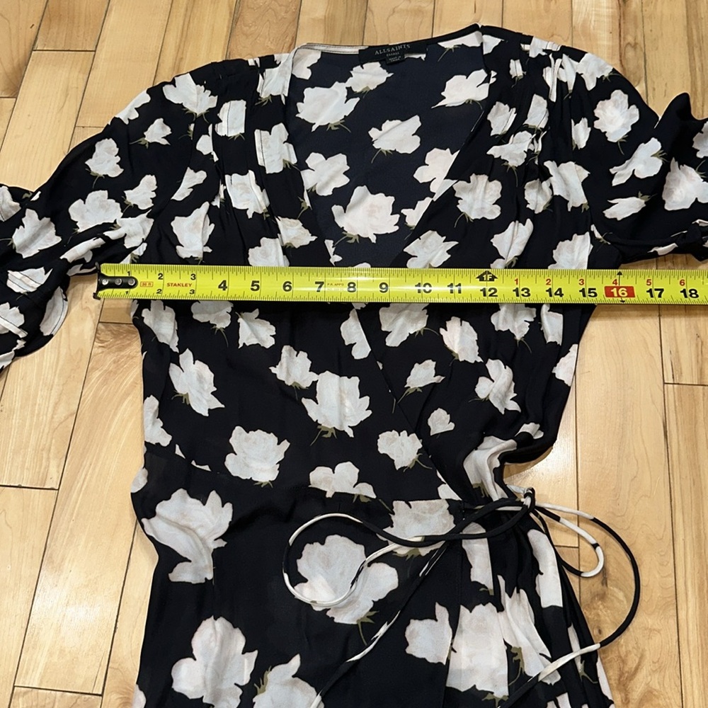 NWOT All Saints Floral Wrap Dress - Picture 5 of 7
